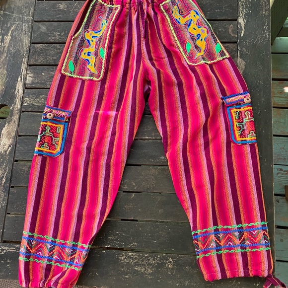 Icaros shipibo embroidered pants and shirt - Picture 1 of 13